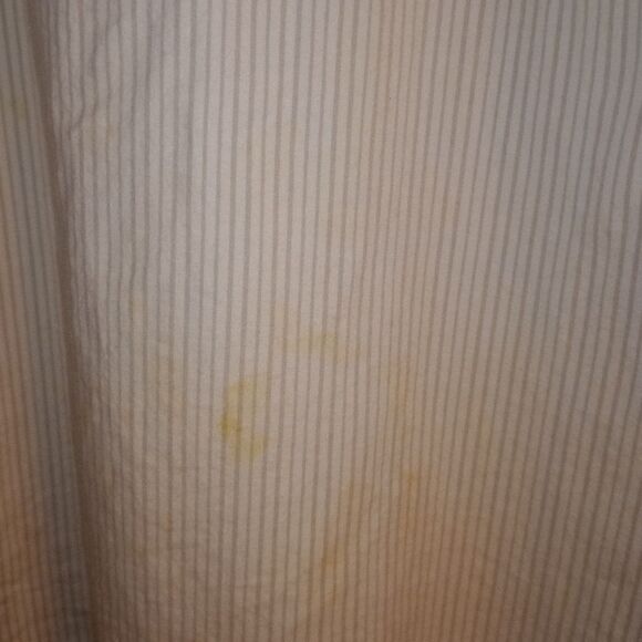 🆕👔Long Sleeve Every Day Wear Button-Down Shirt, Striped Tan/White - Picture 6 of 9